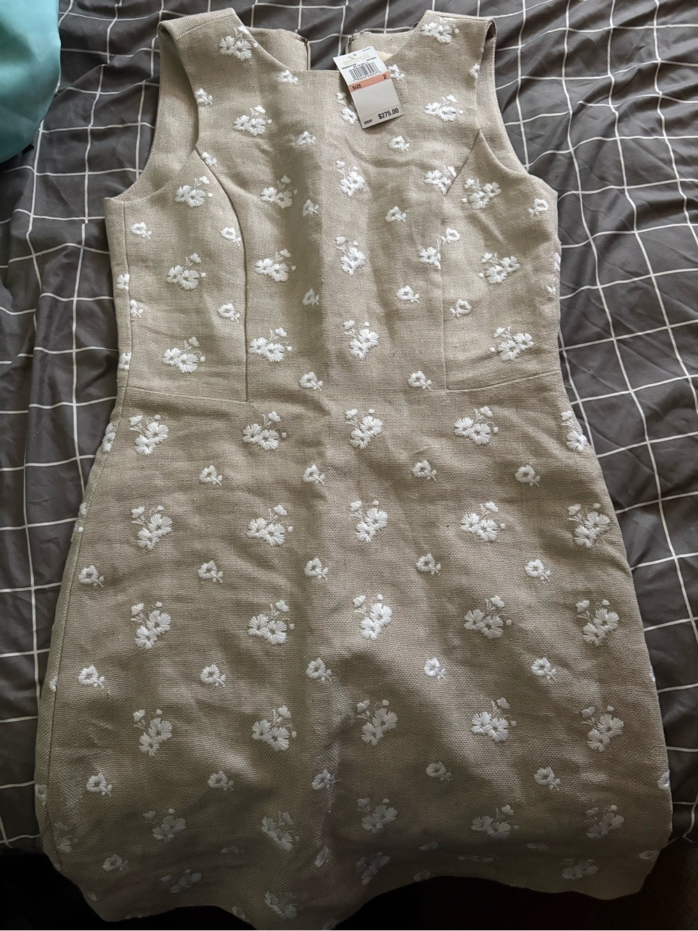 Michael Kors - Floral Embroidered Linen-blend Sheath Dress